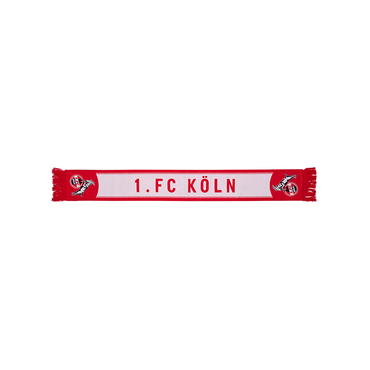 Sciarpa FC Köln A Strisce Bianche E Rosse, 100% Poliacrilico, 150x17 Cm, Per Tifosi