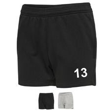 Handball 14er Set RED Basic Sweat Short Damen inkl. Druck